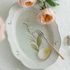 Fashion Flower Ceramic Plates Afternoon Tea Fruit Dessert Plate Delicious Dishes Bowls Plate Sets Exquisite Household Tableware