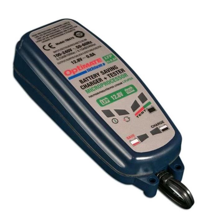Chargeur de batterie - UNIVERSAL - OptiMate lithium 0.8A - 12.8V - 0.8A - Protection LiFePO4
