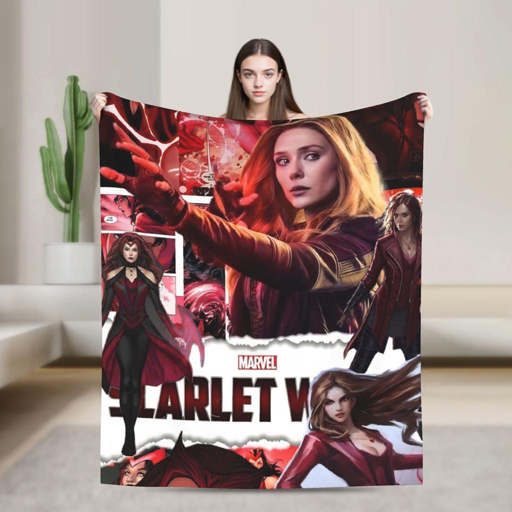 Scarlet Witch Blanket Quality Warm Soft Throw Blanket Autumn Travel Office Couch Bed Aesthetic Bedspread