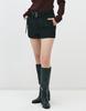 Meleugo Women'S Shade Corduroy Belted Shorts [Black]