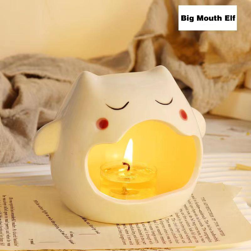 Halloween Geist Kerzenständer Niedlicher Geist Kreativ Restaurant Tischplatte Aromatherapie Kerze Dekoration Atmosphärendekoration