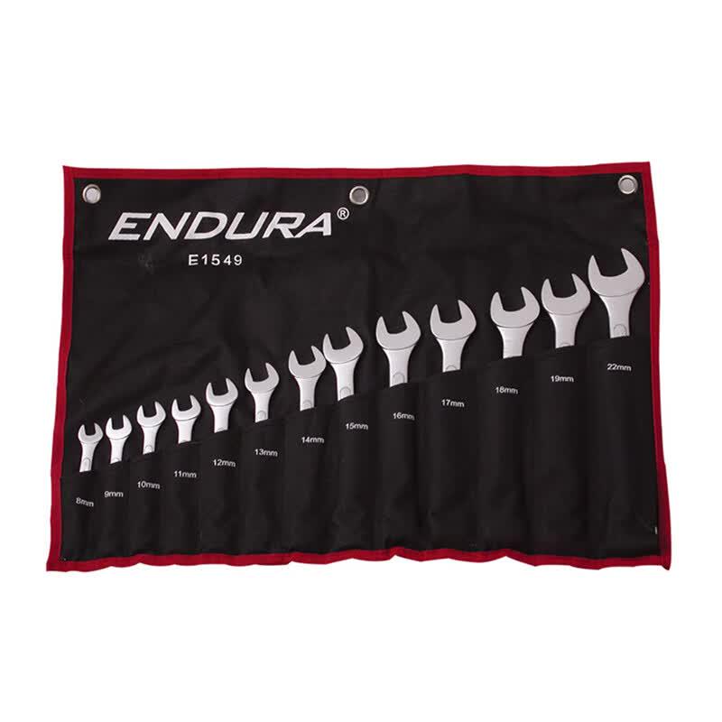 ENDURA 13-Piece Carbon Steel Double Open-End Wrench Set E1549