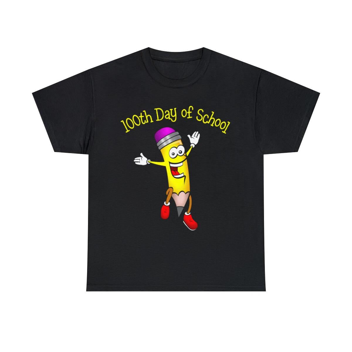100 Days Of School Graphic Tee Shirt, S-5XL L