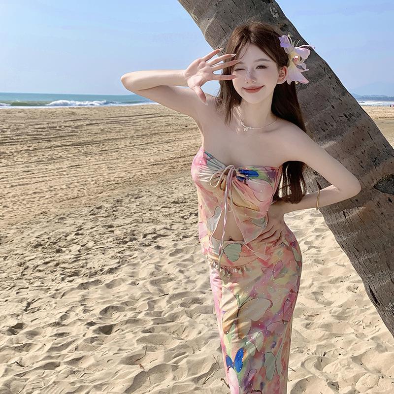 

Милое пляжное платье-бабочка и набор купальников - Женский купальник из 3 предметов Extra Large