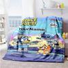Bluey 86 Customize Your Name Blanket Lightweight Customizable Blanket Soft & Cozy Suitable for Chair Nap Living Room Bedding All-Season Use