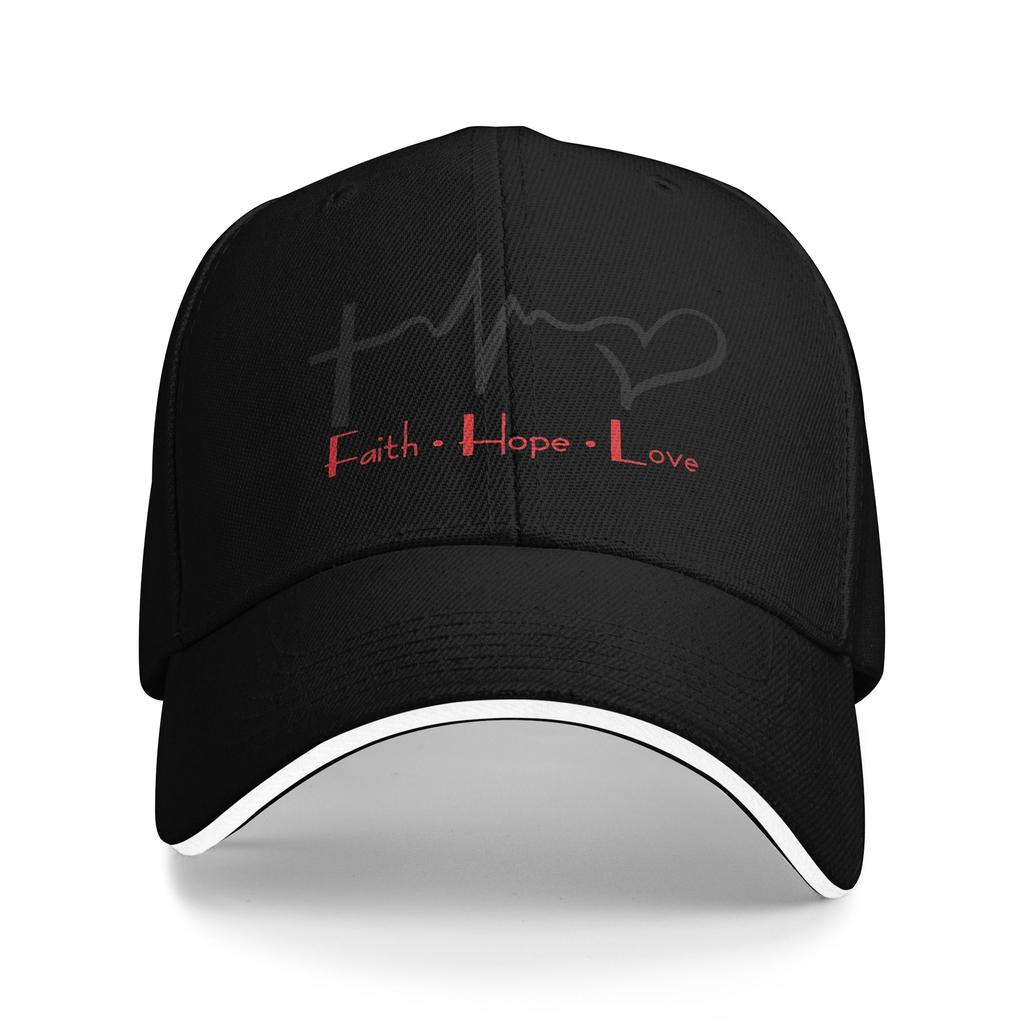 Jesus Glaube, Hoffnung, Liebe Lässige Baseballkappe Sommer Trucker-Mütze Outdoor-Sport Snapback-Kappe Damen Herren y2k Lustige Baseballkappen