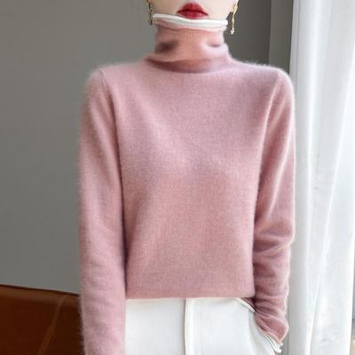 Women's Cashmere Sweater Qinghe Cashmere 30% Cashmere 70% Wool Autumn and Winter Cashmere Pullover Soft and Warm