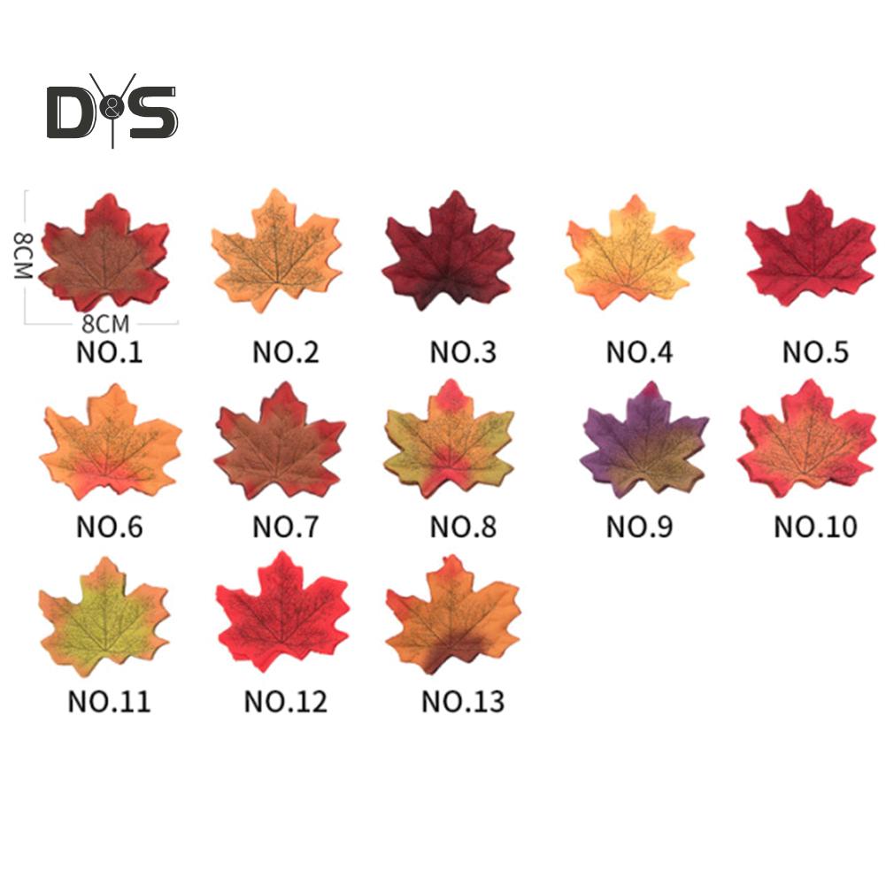 KPOP 50 Stück künstliche Herbst-Ahornblätter, Hochzeit, Party, Scrapbooking, Dekor, Foto-Requisite