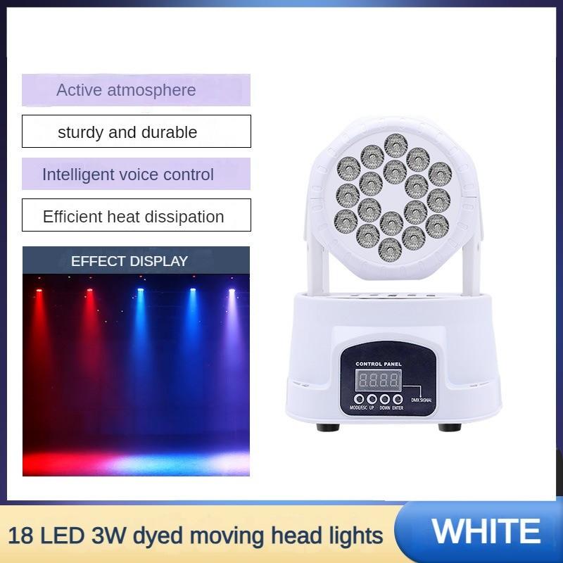 18 LED Bar Tavern 3W Voice Controlled Rotating Lamp KTV Strobe Atmosphere Light Dyeing Moving Head Light