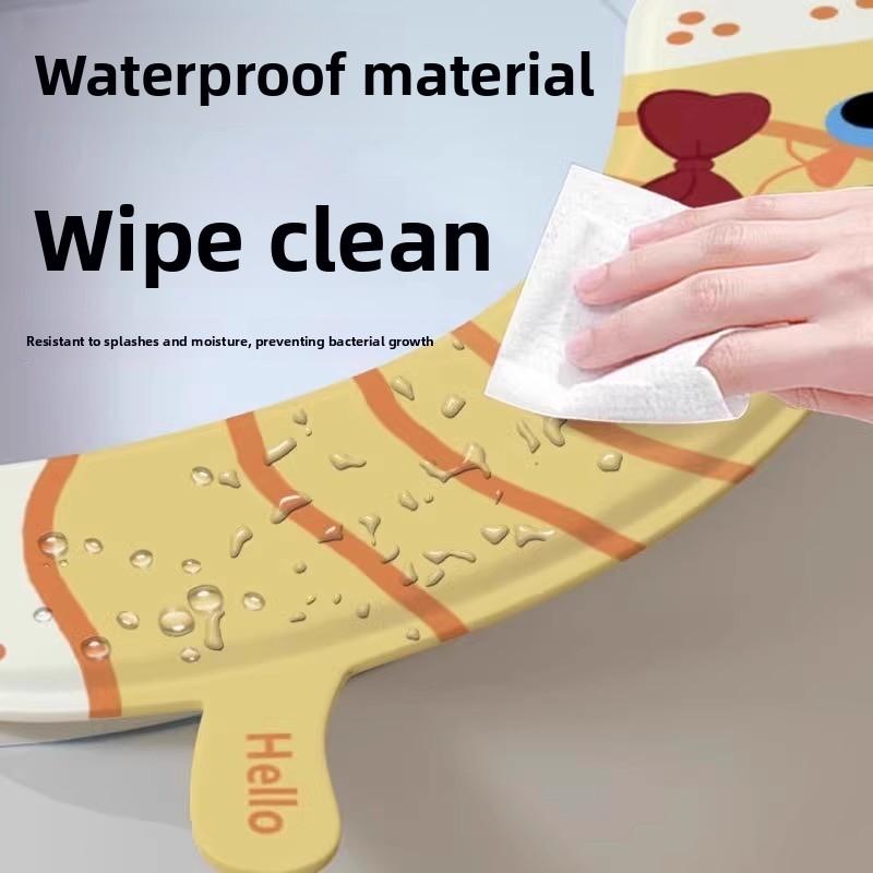 Cute Creative Cartoon Toilet Seat Pad for Kids - Waterproof Adhesive Soft Universal All-Season Toilet Cover Cushion.