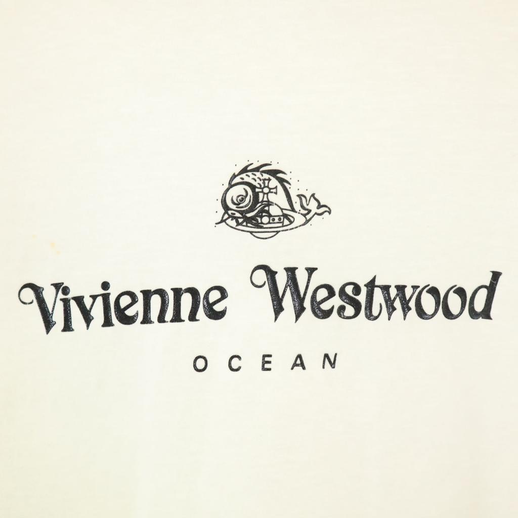 VIVIENNE WESTWOOD T-shirt z krótkim rękawem 50 biały OCEAN Damski Używany