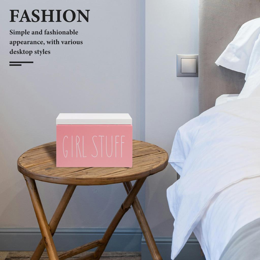 1pc Large Capacity Wooden Sanitary Napkin Storage Box Bathroom Organizer With Lid Period Pad Holder Feminine Product Container