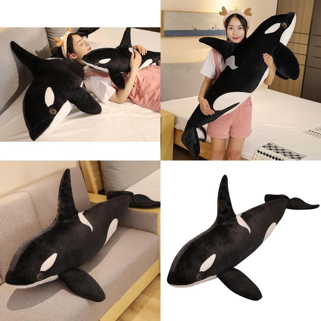 Realistic Killer Whale Plush Toy Soft And Cuddly Ocean Sea Life Stuffed Animal Pillow Doll