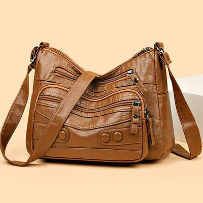 Middle-aged Women's New Style of Mother's Large Capacity Soft Leather Fashionable and Versatile Atmospheric