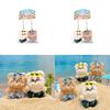 Bear Go Sea Plush Keychain Pair With Beach Pants Design For Students And Gift Giving