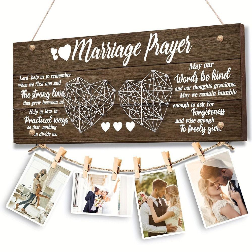 1 Set Exquisite Hanging Photo Folder DIY Wedding Wall Pendant  Valentine's Holiday