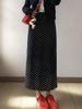2026 Damen High-Waist A-Linien Polka Dot Midi-Rock mit Schlitz - Neuer Sommer-Artikel
