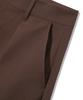 TRILLION Front V-Tuck Wide Slacks [Brown]