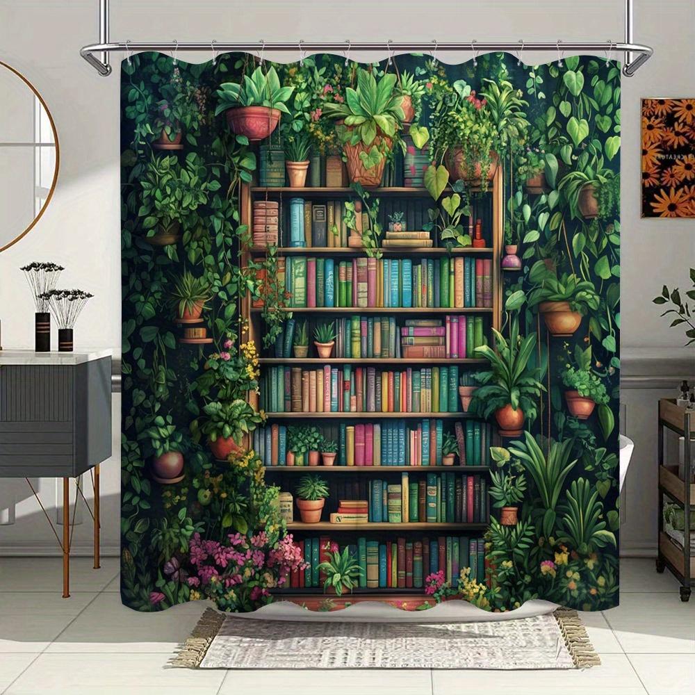 Digital Shower Curtain - Stylized Monkey, Colorful Headphones, Psychedelic Background, Playful Design W90xH180cm