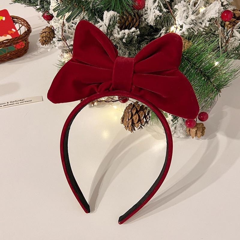 1pcs New Year's Big Red Three-dimensional Bow Headband Internet Famous Princess Cute Hair Clip Hair Pressure Headband