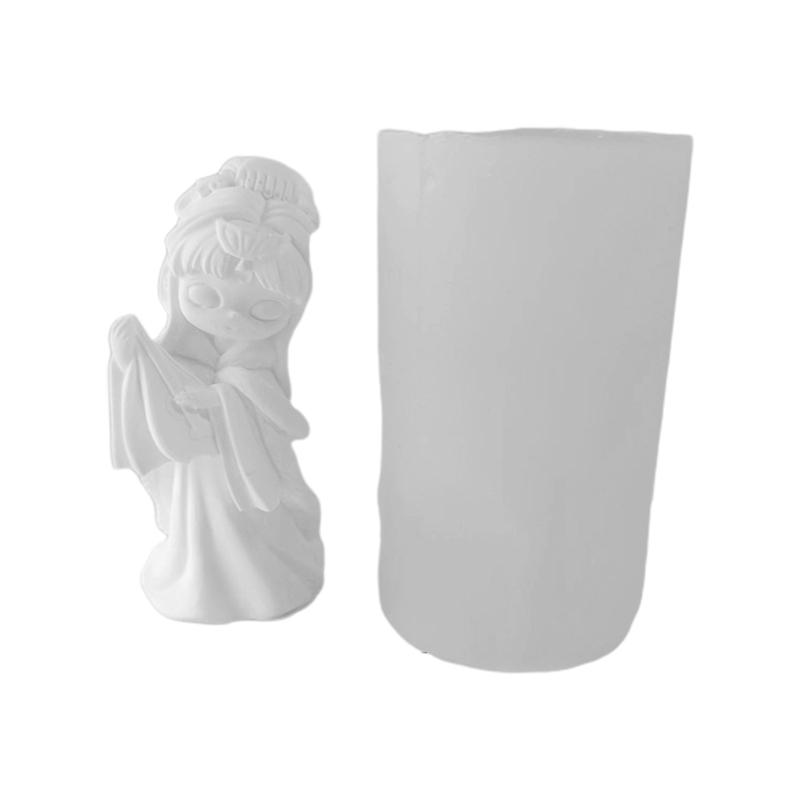 Cute Doll Candle Silicone Mold for Candle Making,Aromatherapy Candle Resin Mould Ornaments Epoxy Resin Casting Mold