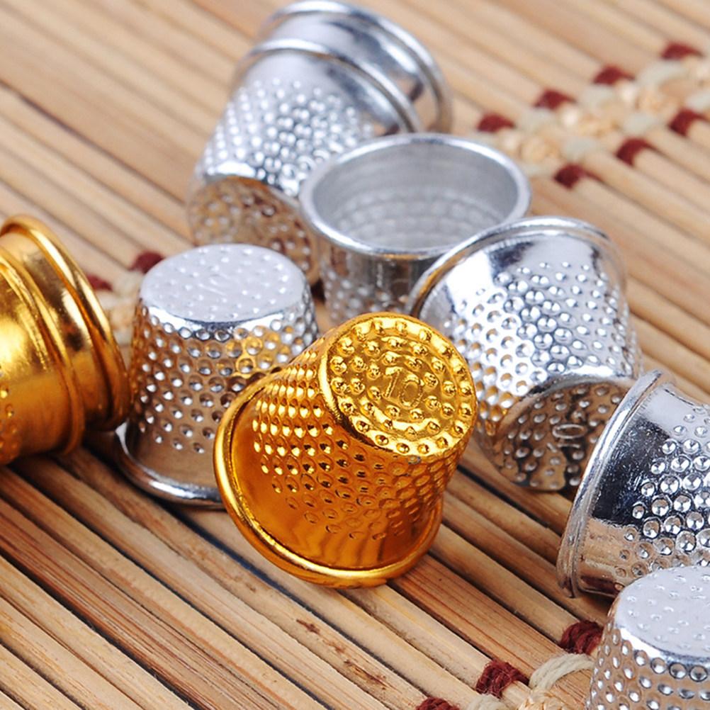 50Pcs Thimble Useful Metal Sewing Protective Supplies for Home DIY Crafts Sewing Accessory Silver DIY Crafts Tools