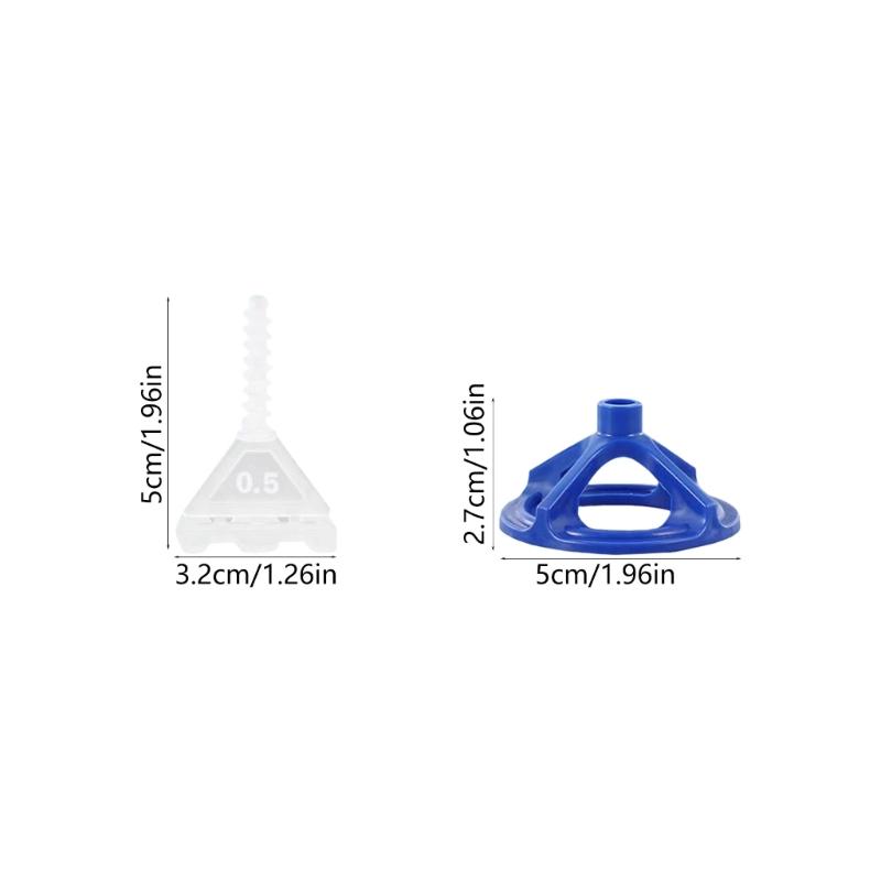 100Pcs Professional Ceramic Tile Leveling System Clips Spiraling Spacers Wadge for Tile Laying Wall Floor Construction Tool