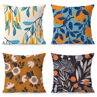 Einfache Blumen- und Gras-Kissenhülle Schlafsaal-Dekoration Büro Wohnzimmer Heim-Kissenhülle