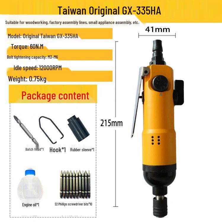 Industrial Pneumatic Screwdriver Air Tool for Woodworking & Decoration