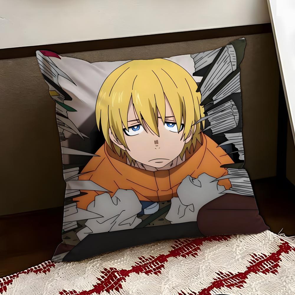 FFire Force anime Cushion Cover Reversible Soft Durable Pillow Cover Home  Car MultiScene Use for Daily Comfort