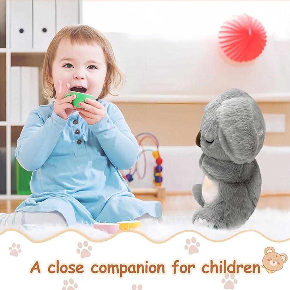 Stuffed Animal Relief Koala with Light Sound Koala Musical Toy Rhythmic Breathing Koala  Baby Gifts