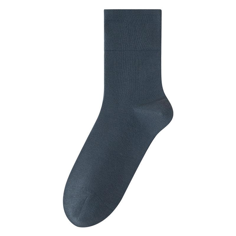 Autumn and Winter Men's Long Socks, Antibacterial and Deodorizing, Winter Coffee-colored Boneless Socks, Mid-calf Socks
