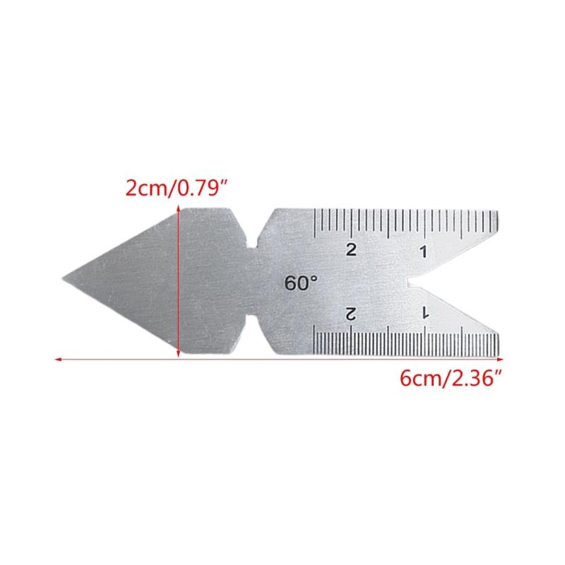 55/60 Degree Twist Drill Bit Angles Gages Grinding Center Gauges Sharping Tool StainlessSteel Measuring Tool