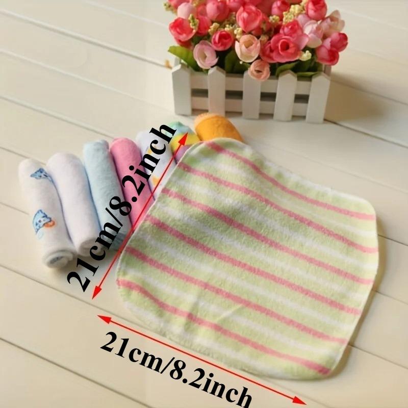 8 Stück Babywaschlappen-Set, Weiche Saugfähige Bio-Baumwolle Waschbar Spucktuch Gesichtstücher, Neugeborenen Bad Gesichtstuch Zufällige Farbe