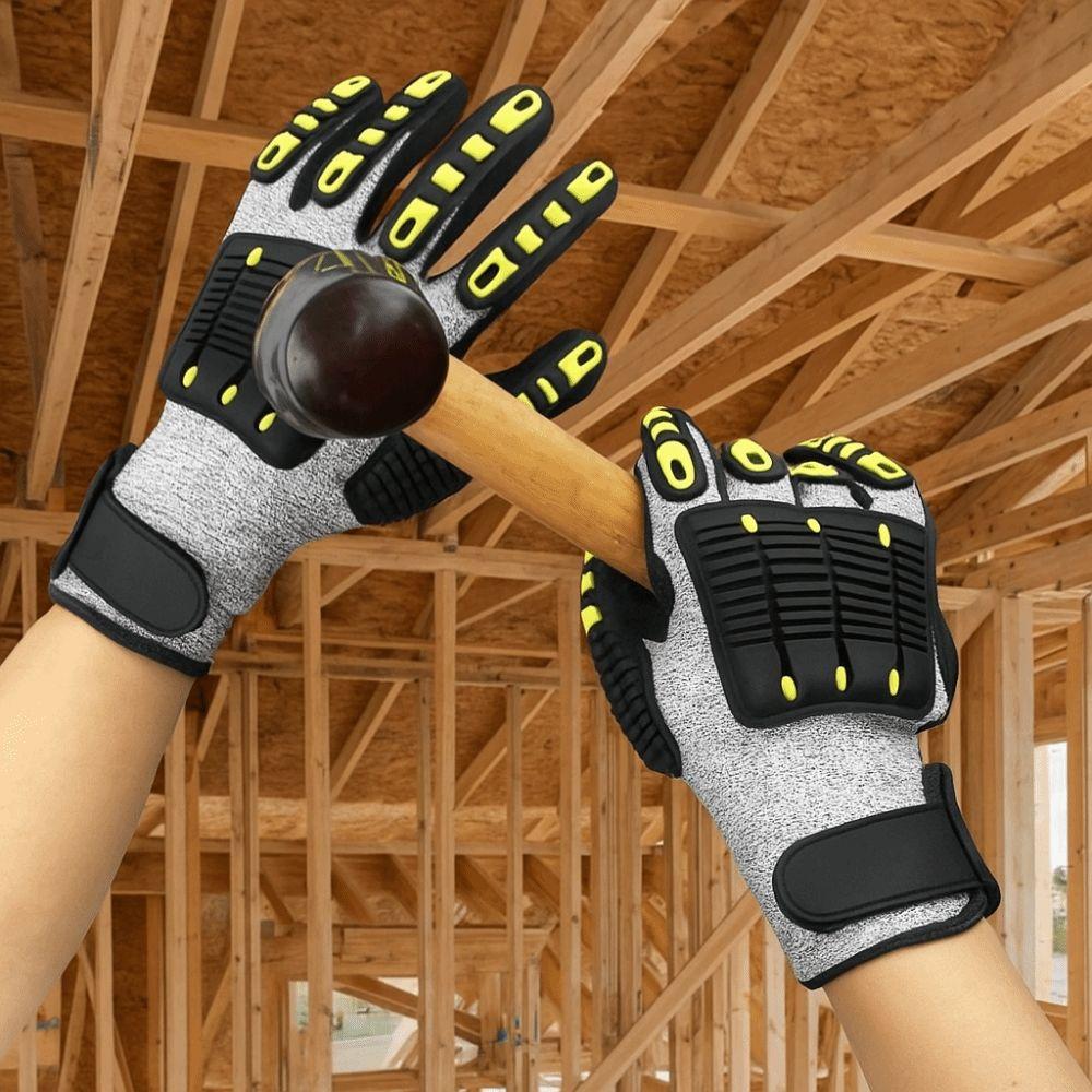 Shock Absorbing Mechanical TPR Gloves Oil-proof Anti-smashing Gloves  Rescue Work