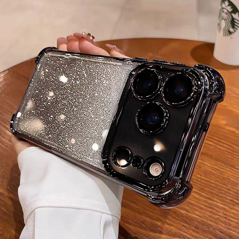 iphone17promax Case Luxury Shiny Cover For iphone 17 pro max air Clear Soft Silicone Shockproof Phone Cases iphone17pro Gift