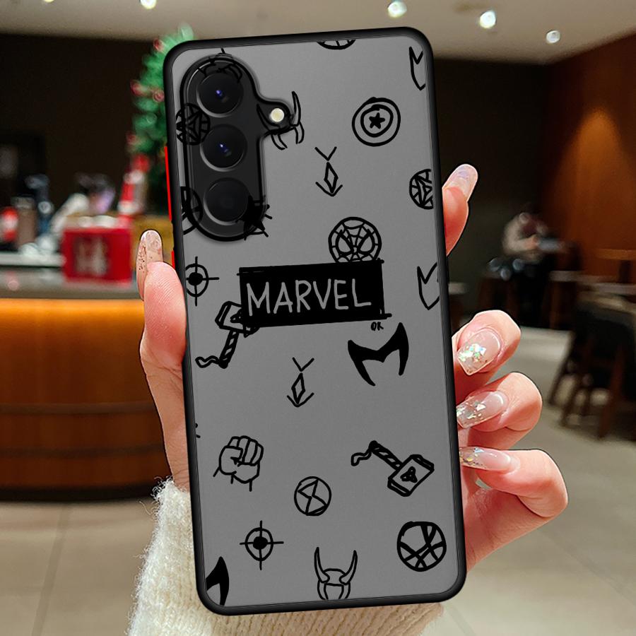 Pouzdro pro Samsung Galaxy A54 A35 A53 A52S A72 A17 A52 A73 A33 A16 A15 A14 A23 A34 A36 A56 A55 Kryt na telefon Logo hrdiny Marvel