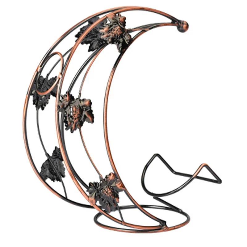 JJTHNCR Креативная полка для вина в форме луны, практичный держатель для вина, полка для демонстрации, держатель для бокалов, украшения, кронштейн, принадлежности для бара