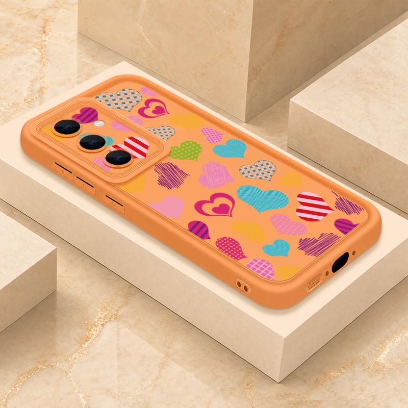 Colorful Love Heart Case For Samsung S26 S25 Ultra S24 S23 S22 S21 FE A18 A54 A55 A16 A26 A36 A56 A17 A27 A37 A57 5G Shockproof Bumper Cover