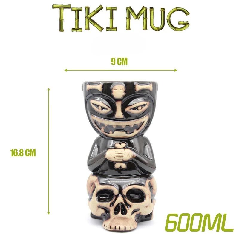Tiki Bar Tiki MUG Keller Hawaii Cocktail Glass Martini Ceramic Mugs Creative Cup Easter Island Mugs Halloween Gift for Bar Tools