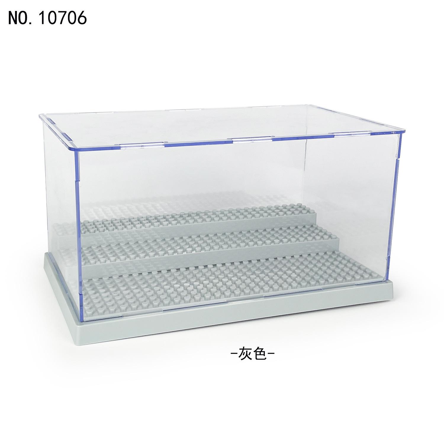 

Коробка-витрина для фигурок из строительных блоков, акриловая, прозрачная, пыленепроницаемая, для маленьких кукол, совместимая, коробка для хранения фигурок