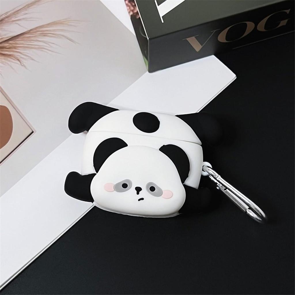Cute Kawaii Case for AirPods 4, Case Cover Compatible with AirPod 4th Generation 2024, Funny Panda Shockproof Protective Earbuds Cover for Air pods 4