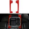 Front Cup Holder Side Panel Trim Decor Frame for Dodge Ram 1500 2015-2017 Red