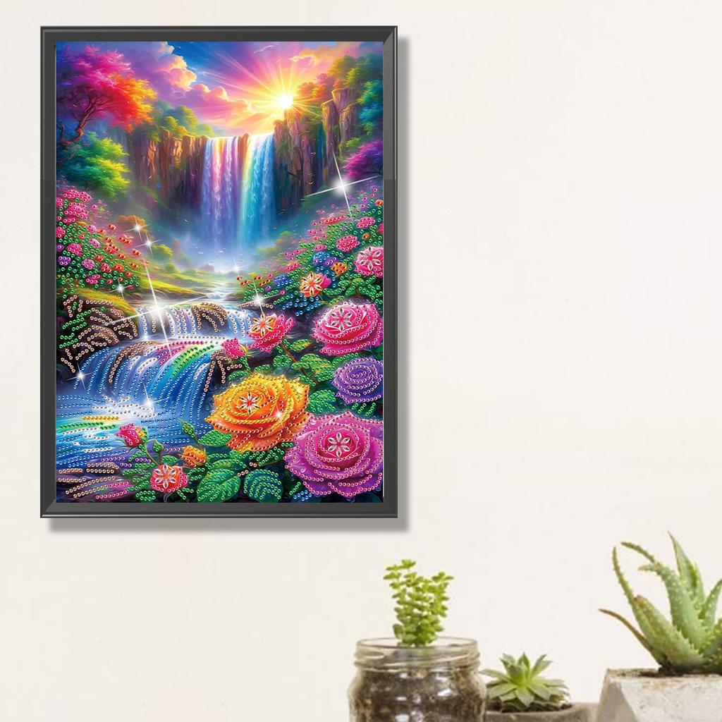 Scenery Partial DIY 5D Special Shaped Drill Diamond Art Diamond Painting for Adults/Beginners Gift Idea Home Wall Decor 30x40cm