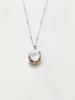 Sosoo Silver Square Heart Necklace