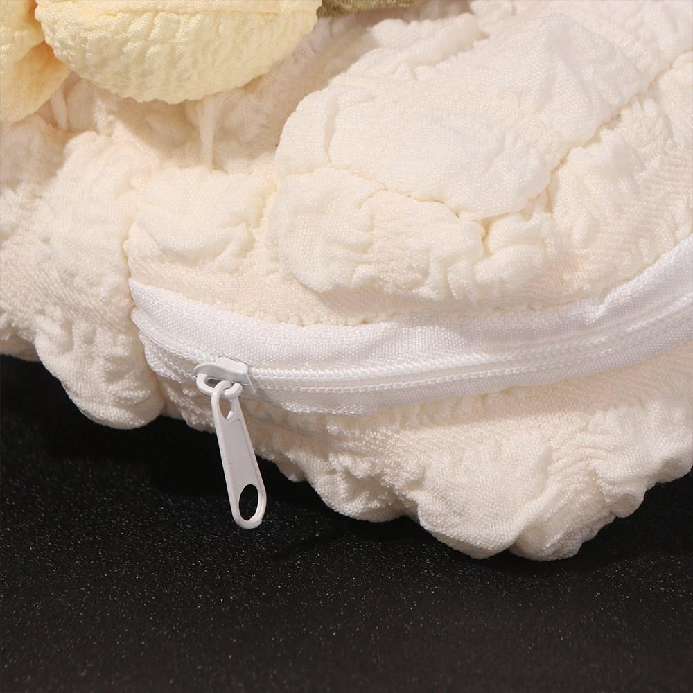 Bow Flower Car Tissue Box Puff Grid Paper Organizer Storage Bag  for Car Back Seat