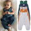 Korean Style Sleeveless Bamboo Infant Romper - Solid Color Summer Baby Onesie