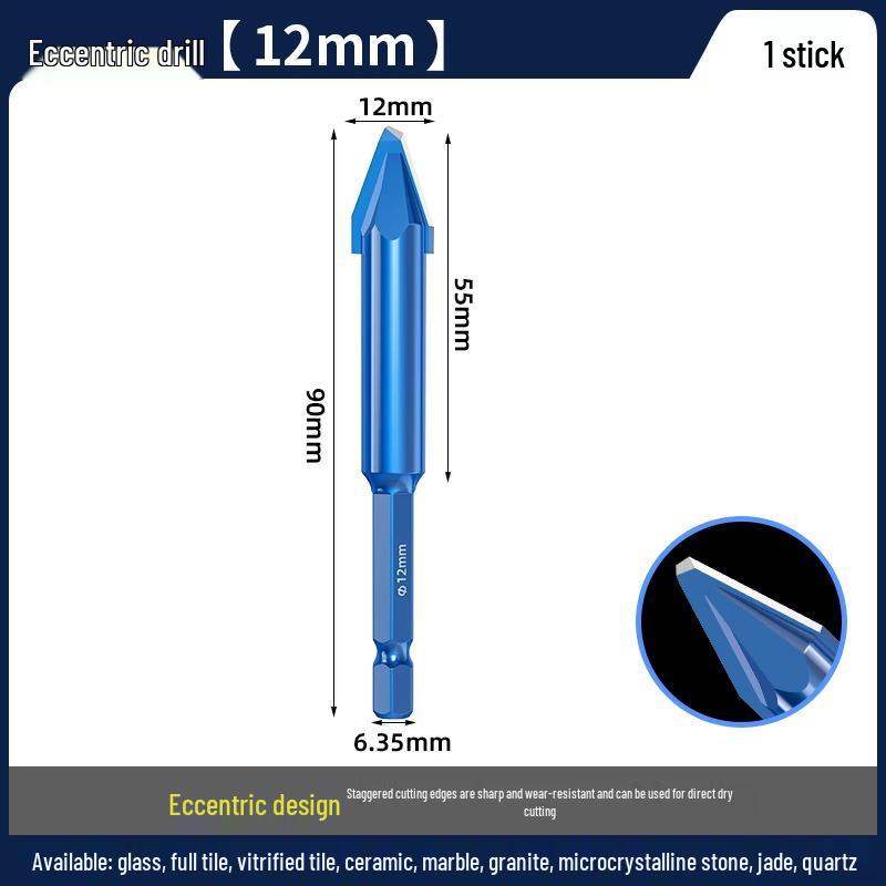 Blue Victory Super Hard Angled Tile and Concrete Drill Bit Set