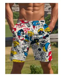 Men s 3D digitally printed shorts, beach training clothes, vacation, outdoor sports, basketball, summer S