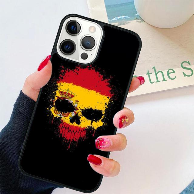 Spanien Spanische Flagge Handyhülle Rückseite für iPhone 17 Air 16 15 14 13 11 12 Pro Max Plus Hülle Coque